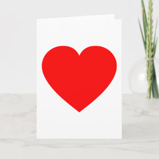 Plain Red Heart Card