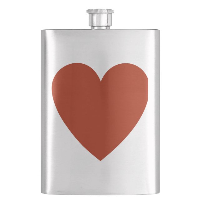 Plain Red Heart Flask (Front)