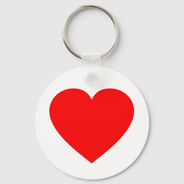 Plain Red Heart Keychain (Front)