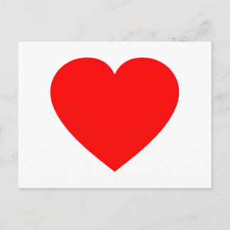 Plain Red Heart Postcard