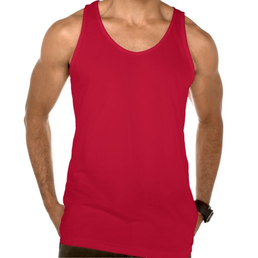 Plain red jersey tank top for men | Zazzle