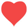 Plain RED PINK PURPLE shades Heart Sticker