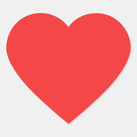 Plain RED PINK PURPLE shades Heart Sticker