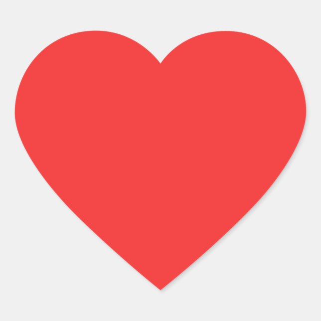 Plain RED PINK PURPLE shades Heart Sticker (Front)