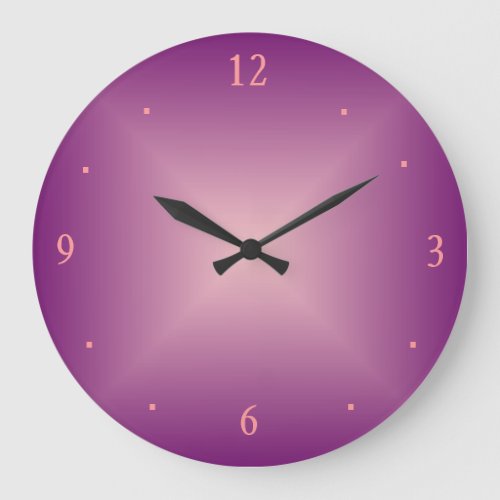 Plain Rose Pink Wall Clock