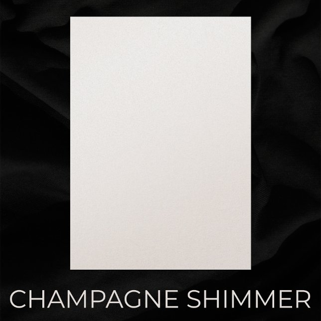 Plain Sample 5" x 7" Champagne Shimmer Wedding Invitation (Champagne shimmer paper 5" x 7" blank wedding invitation)