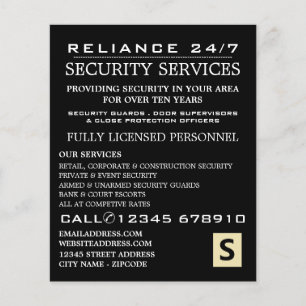 Plain Security Service Personnel Advert Flyer