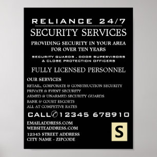 Plain Security Service Personnel Advert Poster