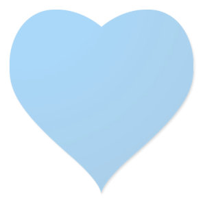 Plain Shades : Baby Blue Heart Sticker