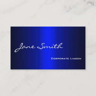 Plain Shades of Blue Modern Standard Business Card