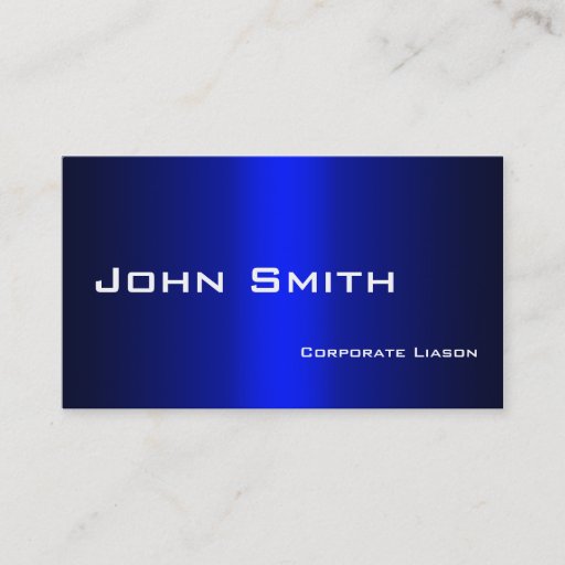 Customizable Plain Shades of Blue Professional Business Card