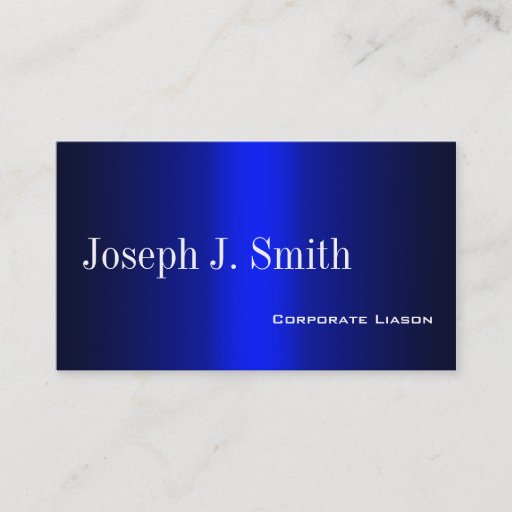 Customizable Plain Shades of Blue Professional Business Cards