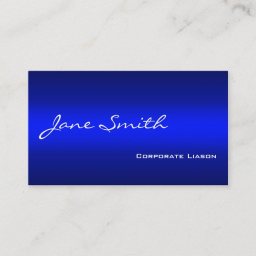 Customizable Plain Shades of Blue Professional Business Cards