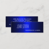 Plain Shades of Blue Slim Modern Business Cards (Front/Back)