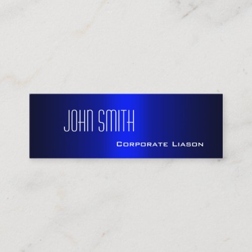 Plain Shades of Blue Slim Modern Business Cards