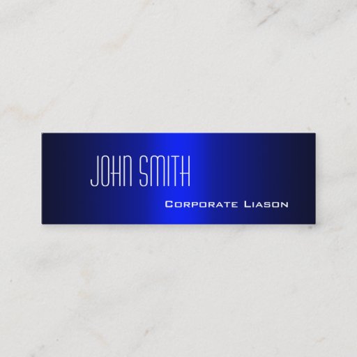 Customizable Plain Shades of Blue Slim Modern Business Cards
