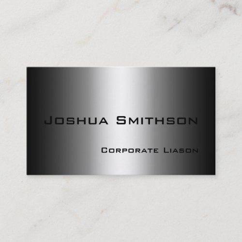 Plain Shades of Grey Modern Standard Business Card