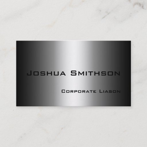 Customizable Plain Shades of Grey Modern Standard Business Card