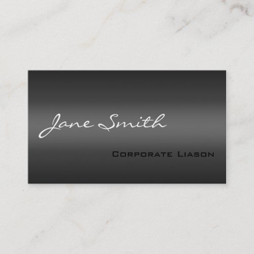 Plain Shades of Grey Professional Business Card