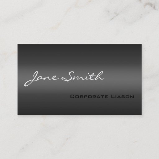 Customizable Plain Shades of Grey Professional Business Card