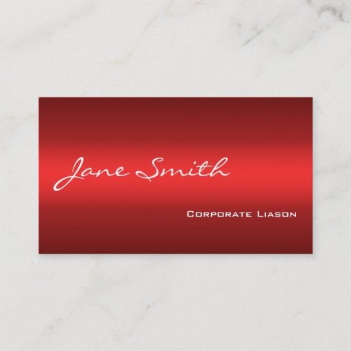 Customizable Plain Shades of Red Professional Business Cards