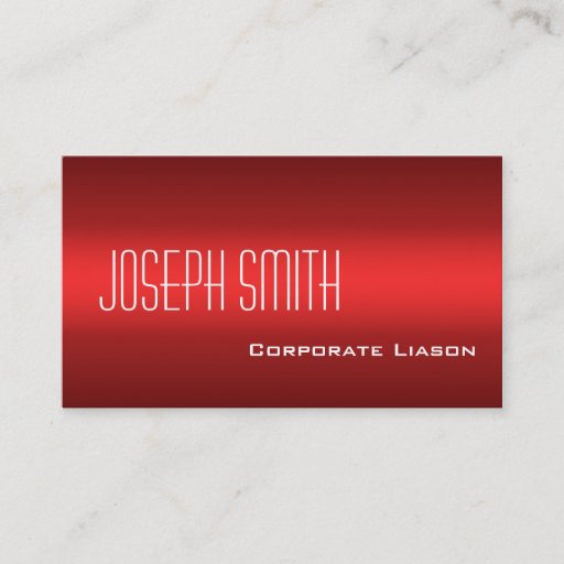 Customizable Plain Shades of Red Professional Business Cards