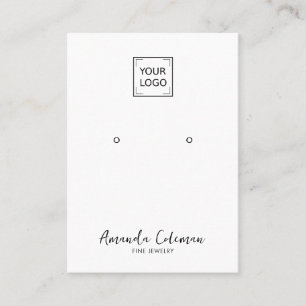 PLAIN SIGNATURE EARRING JEWELRY LOGO SOCIAL ICONS BUSINESS CARD