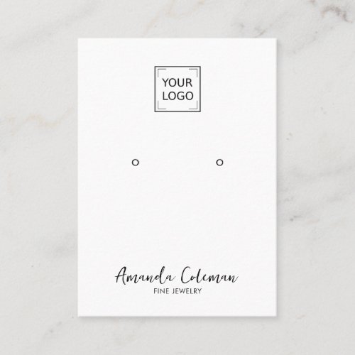 PLAIN SIGNATURE EARRING JEWELRY LOGO SOCIAL ICONS BUSINESS CARD