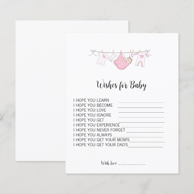 Plain Simple Baby Shower Wishes For Baby (Front/Back)