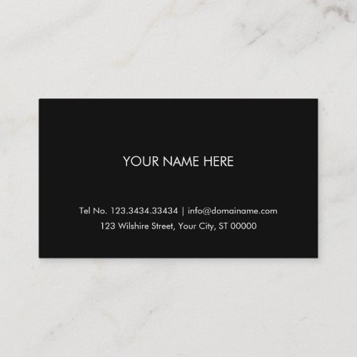 Plain Simple Black Business Card