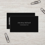 Plain &amp; Simple Black Business Card With Qr Code at Zazzle