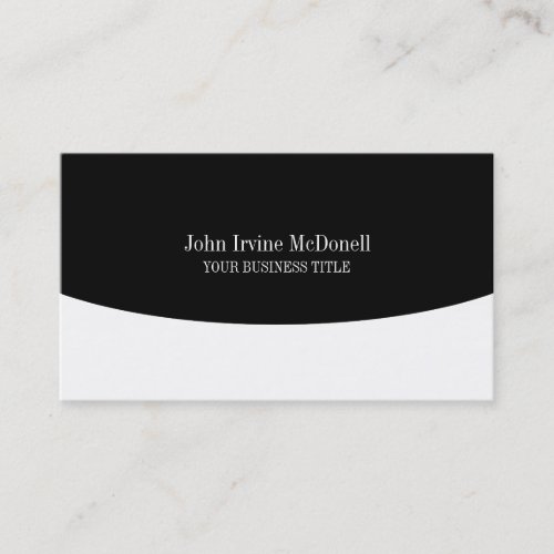 Plain &amp; Simple Black &amp; White Business Card