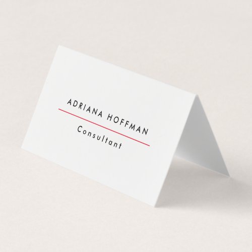 Plain Simple Black White Professional Minimalist Business Card