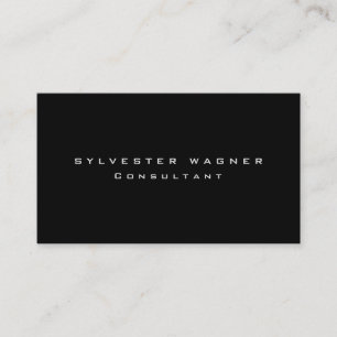 Plain Simple Black & White Trendy Minimalist Business Card