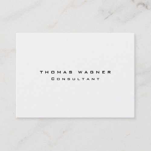 Plain Simple Black White Trendy Minimalist Business Card