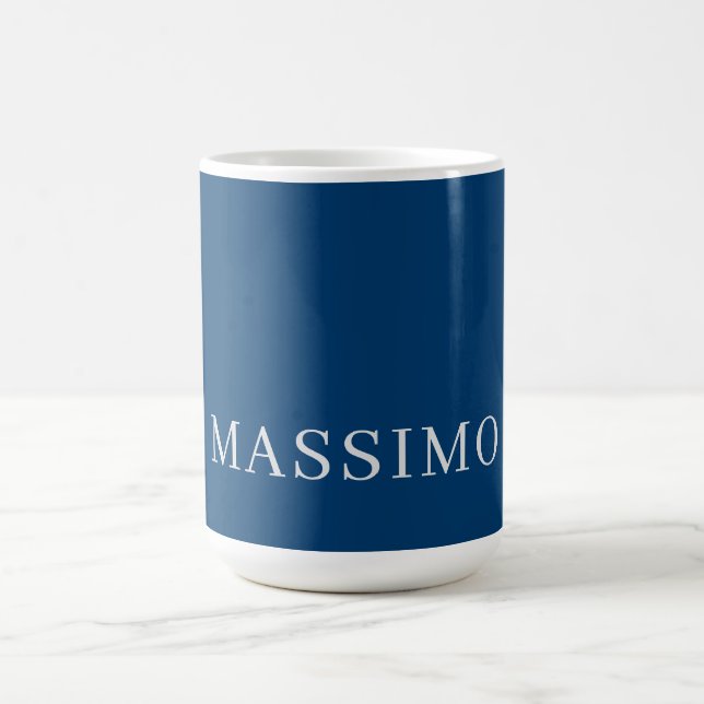 Plain Simple Blue Trendy Minimalist Professional Coffee Mug (Center)