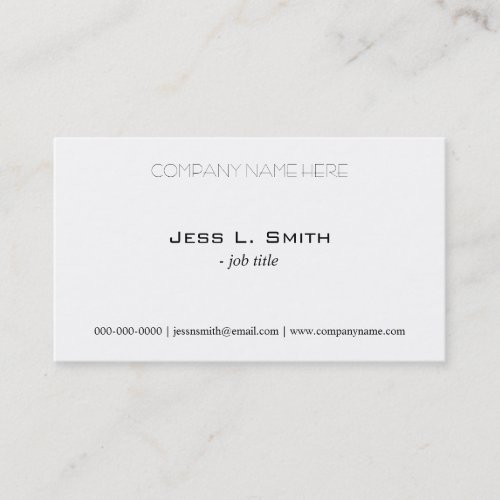 Plain,simple business card