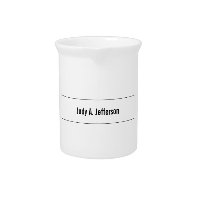 Plain Simple Classical Minimalist Beverage Pitcher (Front)