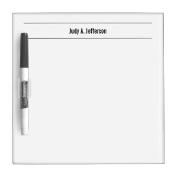 Plain Simple Classical Minimalist Dry Erase Board