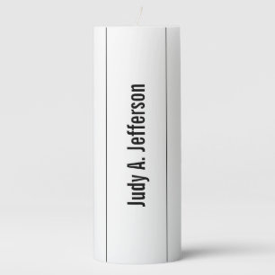 Plain Simple Classical Minimalist Pillar Candle