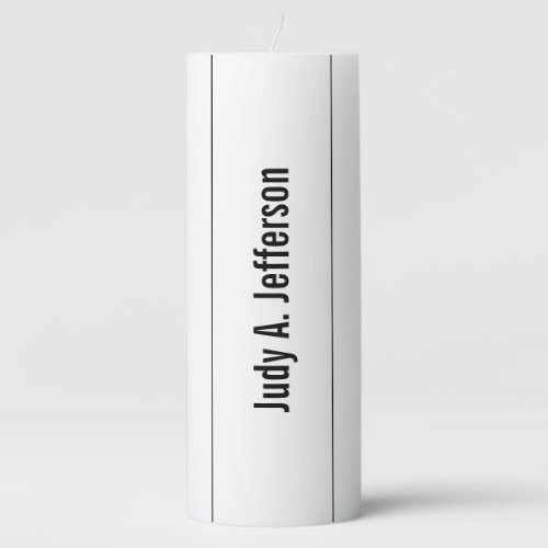 Plain Simple Classical Minimalist Pillar Candle