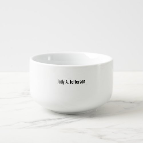 Plain Simple Classical Minimalist Soup Mug