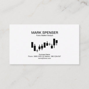 Plain Simple Clean Stock Exchange Graph Forex Business Card - 