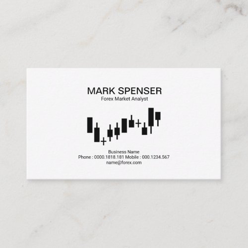 Plain Simple Clean Stock Exchange Graph Forex Business Card