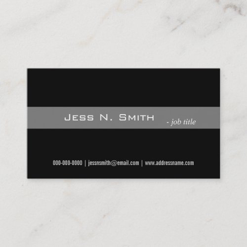Plain,simple,elegant black business card.