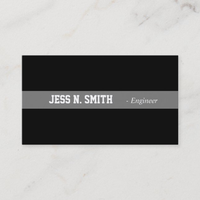 Plain,simple,elegant black business card. card (Front)