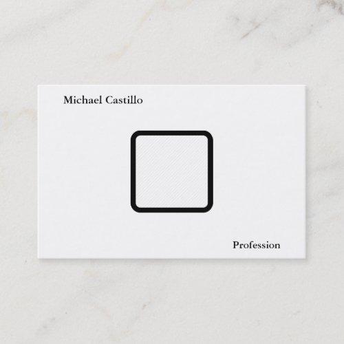 Plain Simple Elegant Black White Minimalist Modern Business Card