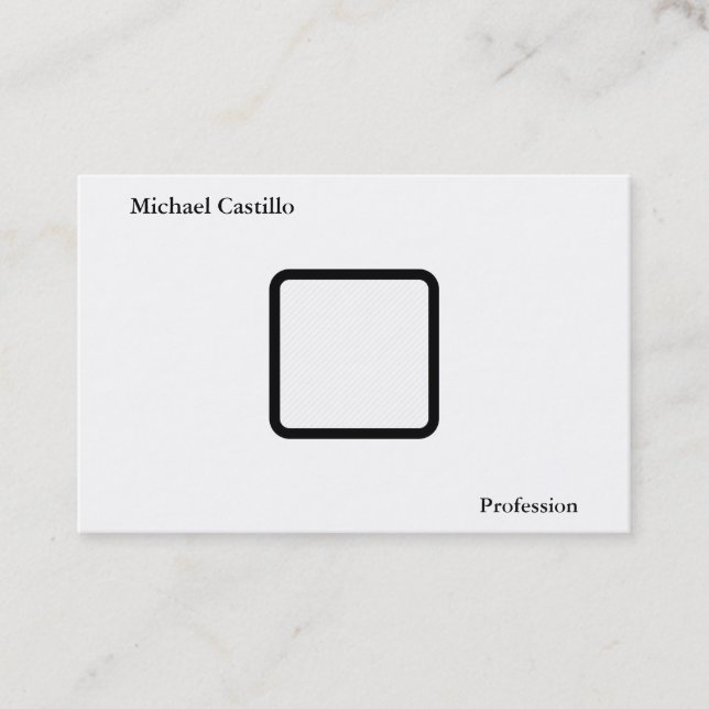 Plain Simple Elegant Black White Minimalist Modern Business Card (Front)