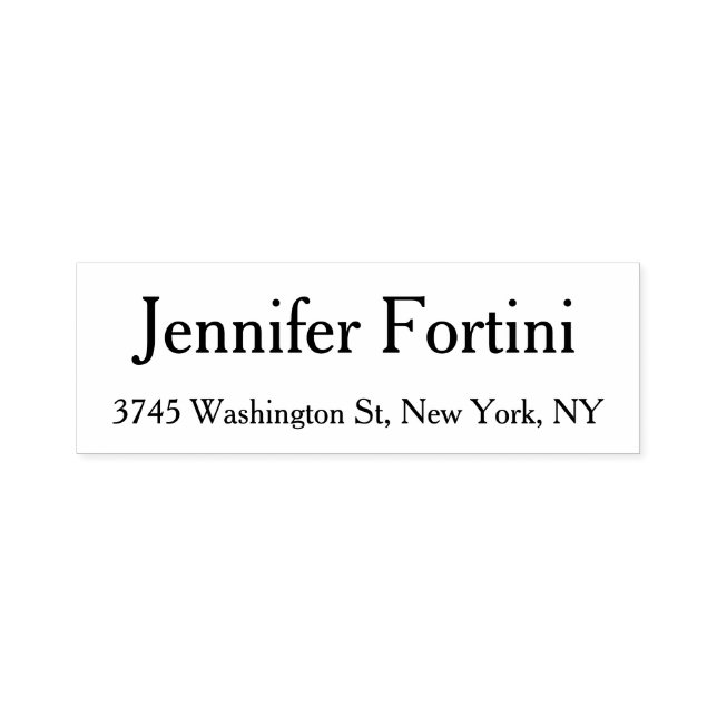 Plain Simple Elegant Black & White Modern Self-inking Stamp (Design)