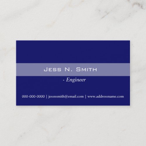 Plain,simple,elegant blue business card.